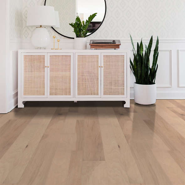 Shaw Repel Pebble Hill Hickory Engineered Hardwood Flooring - Linen Mixed Width - GreenFlooringSupply.com
