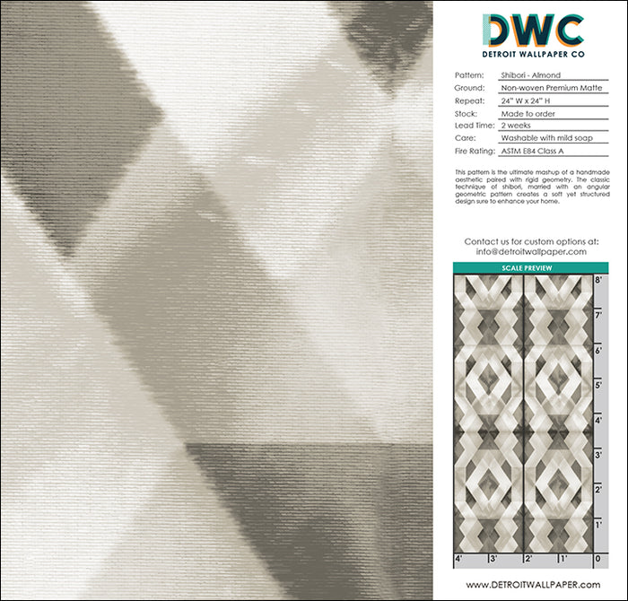 Shibori - Almond <br> Wallpaper