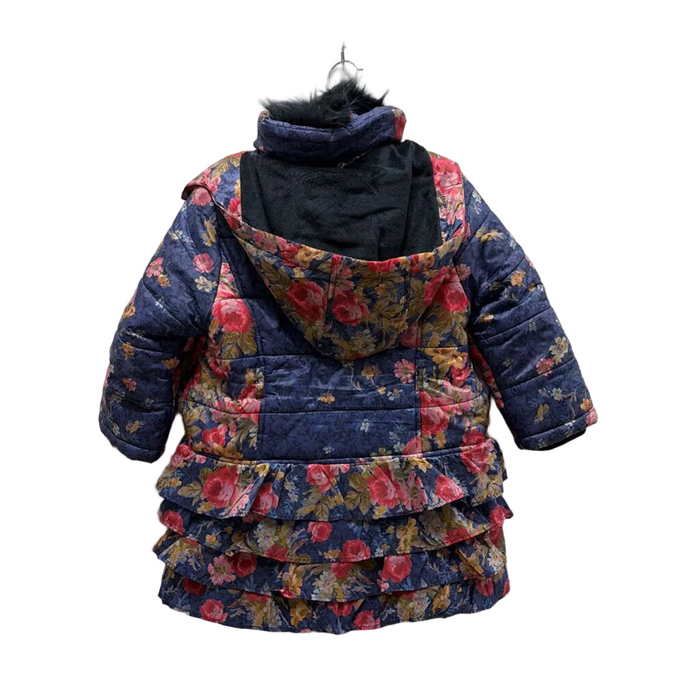 Skirted Puffer Jacket/ Ruffles/ Floral