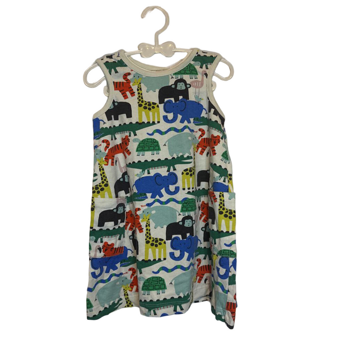 Sleeveless Cotton Dress / Safari Animals