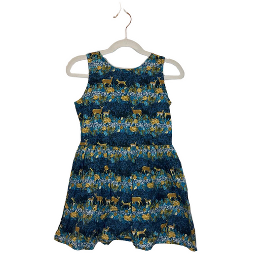 Sleeveless Empire Waist Dress / Deer