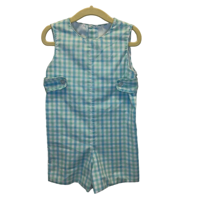 Sleeveless Gingham Short Romper
