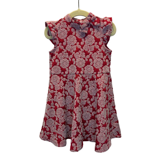 Sleeveless High Neck Dress/ Flowers