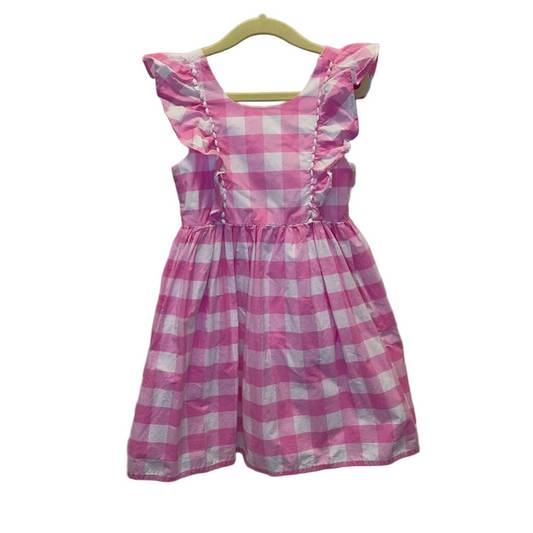 Sleeveless Ruffle Dress / Plaid