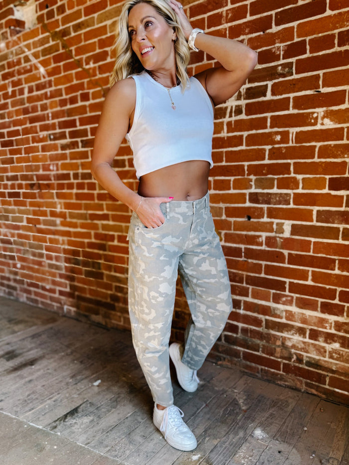 Soft Recon Camo Barrel Jeans
