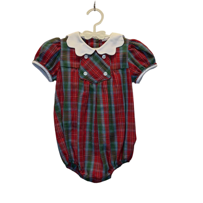 SS Peter Pan Collar Onesie/ Plaid