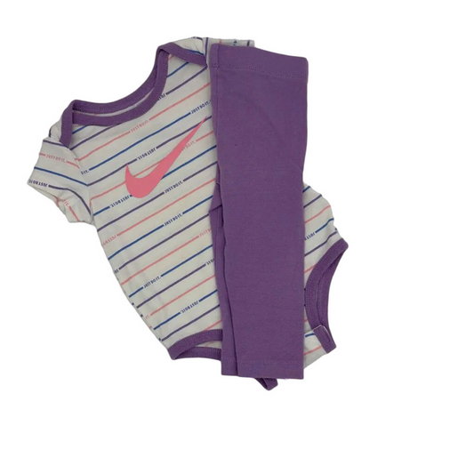 SS Striped Onesie / Just Do It