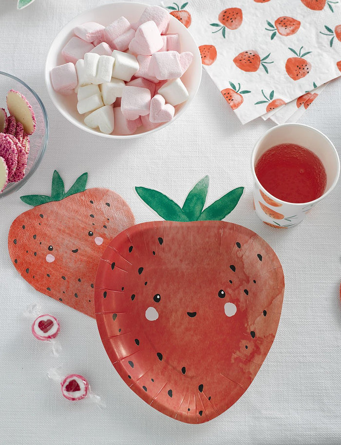Strawberry Fields Strawberry Shaped Napkins