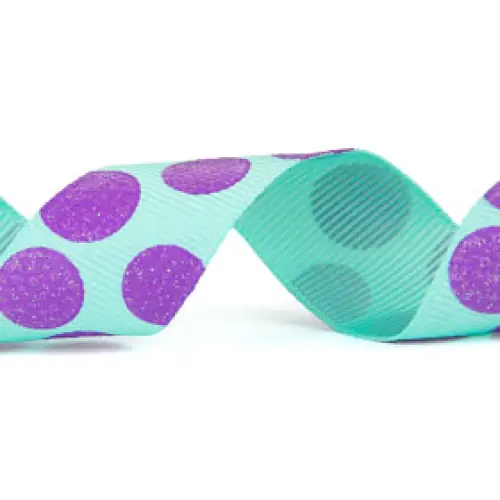 7/8" x 20 yd / Aqua/Lavender