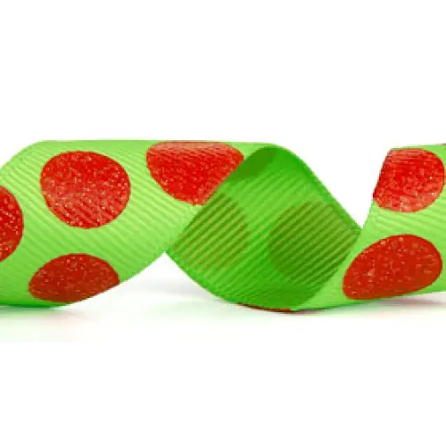 7/8" x 20 yd / Lime/Red