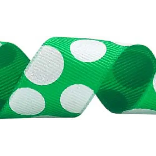 7/8" x 20 yd / Green/White