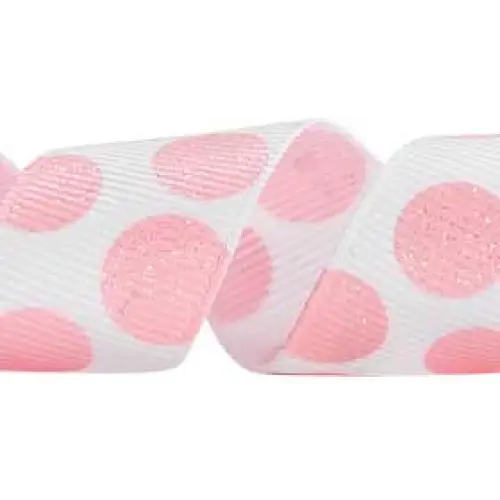 7/8" x 20 yd / White/Pink