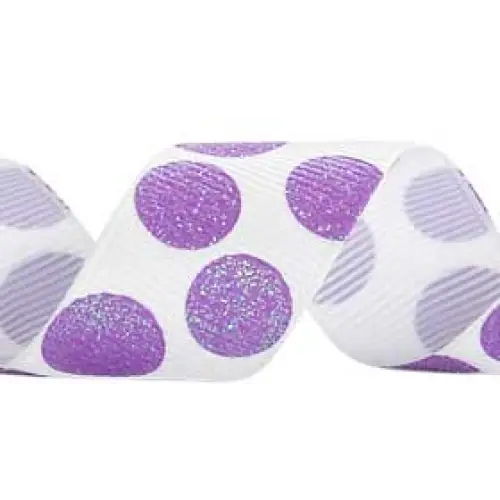 7/8" x 20 yd / White/Grape