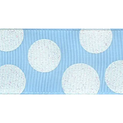 7/8" x 20 yd / Capri Blue/White