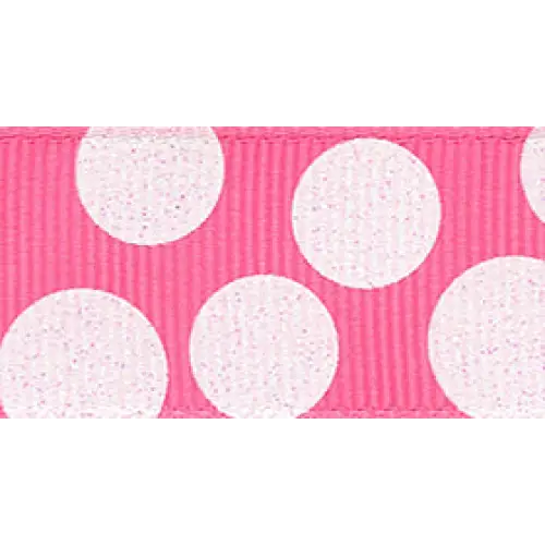 7/8" x 20 yd / Pink/White