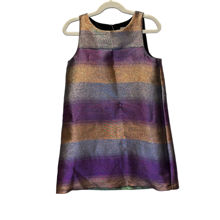 Tank Top Tunic Dress/ Metallic Stripes