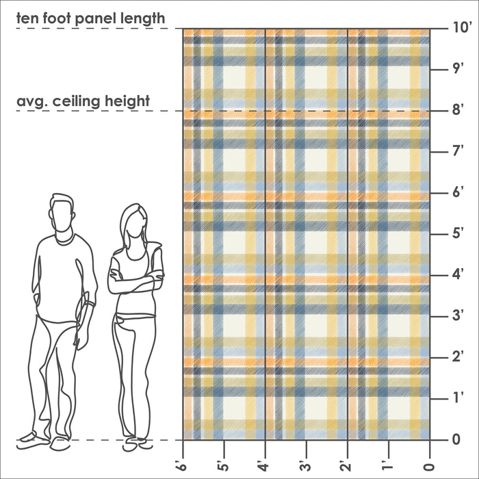Tartan - Golden <br> Wallpaper