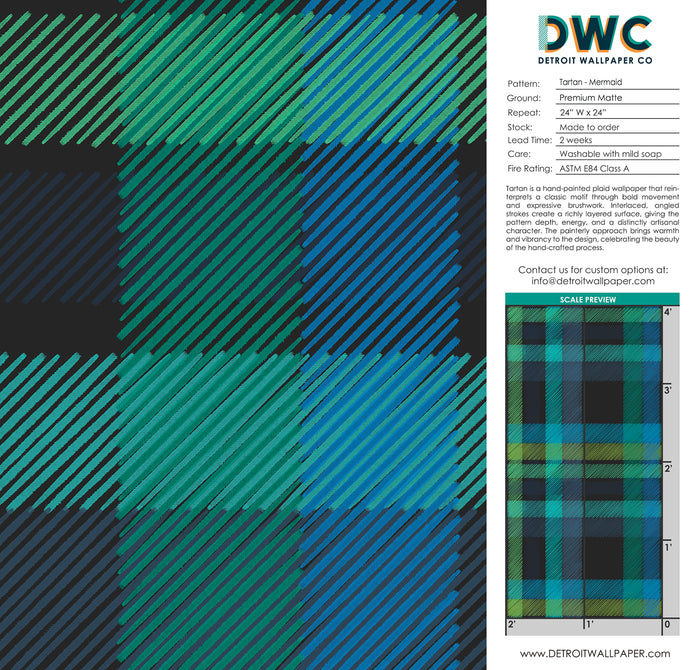 Tartan - Mermaid <br> Wallpaper