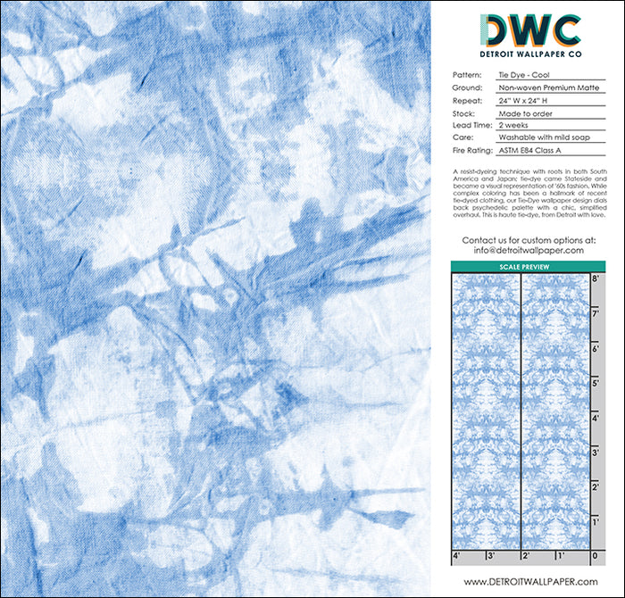 Tie-Dye - Cool <br> Wallpaper - The Detroit Wallpaper Co.