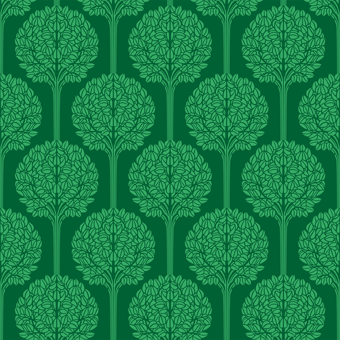 Topiary - Emerald - Trendy Custom Wallpaper | Contemporary Wallpaper Designs | The Detroit Wallpaper Co.