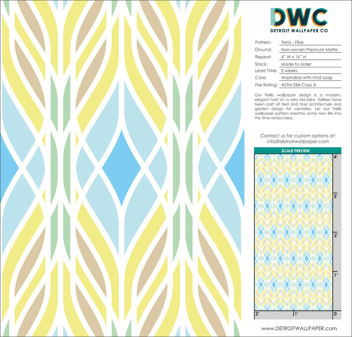 Trellis - Fresh <br> Wallpaper - The Detroit Wallpaper Co.