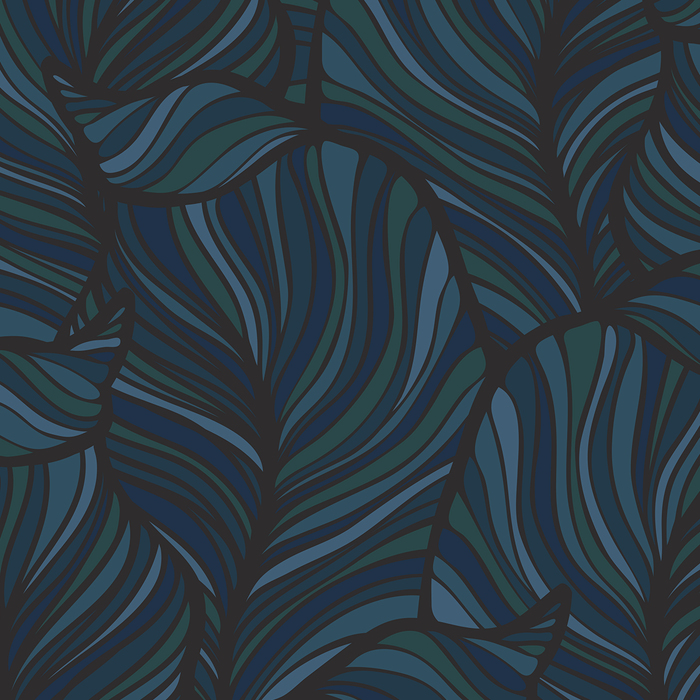 Tropical - Dark <br> Wallpaper - The Detroit Wallpaper Co.