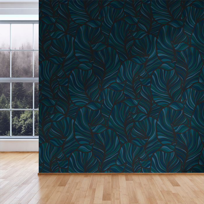 Tropical - Dark <br> Wallpaper - The Detroit Wallpaper Co.