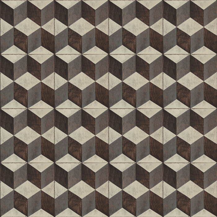 Tumbling Blocks <br> Mirth Studios - The Detroit Wallpaper Co.