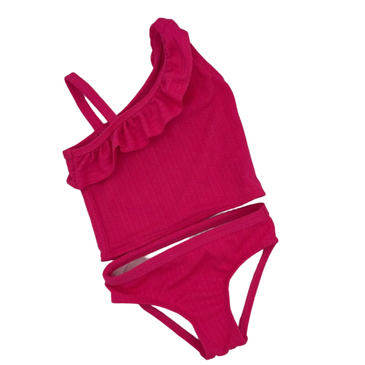 Two Piece Bathing Suit/ Ruffle Trim
