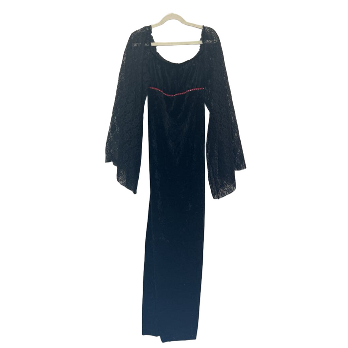 Velvet Spooky Halloween Dress + Gloves