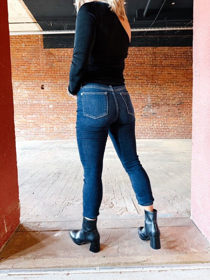 Walk the Walk High Rise Skinny Jeans, Dark Wash