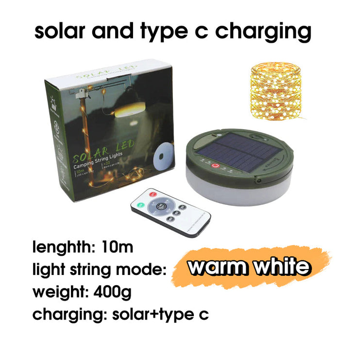 solar and type c charging/10m/warm white