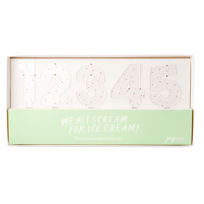 We All Scream For Ice Cream Acrylic Number Set