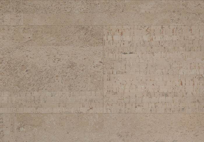 Wicanders Cork GO Fashionable Cement natural cork plank close-up showing texture and grain with multiple planks together