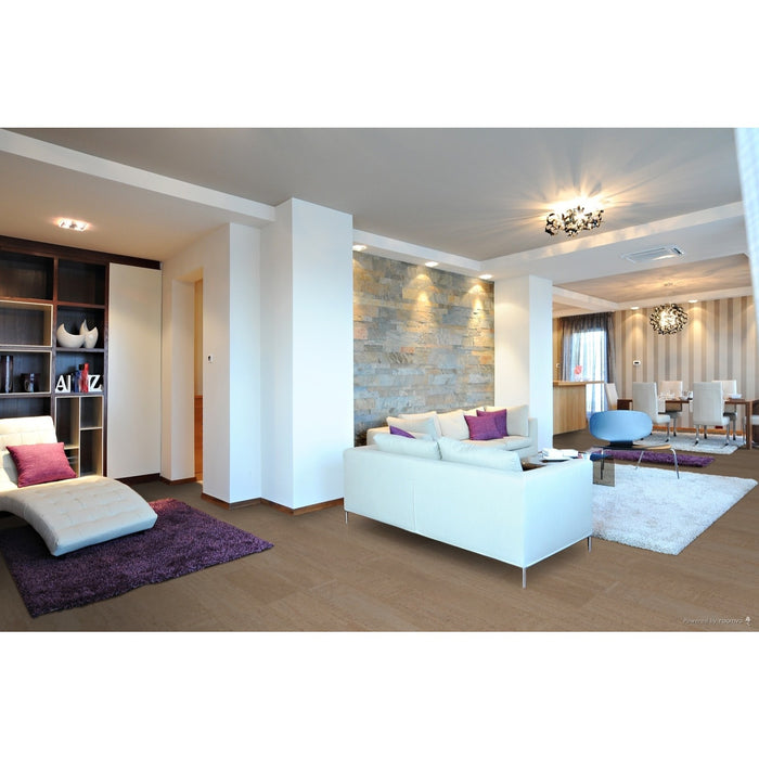 Amorim Wise - Cork Floating Plank -  Fashionable Cement 7.5"x48" - GreenFlooringSupply.com