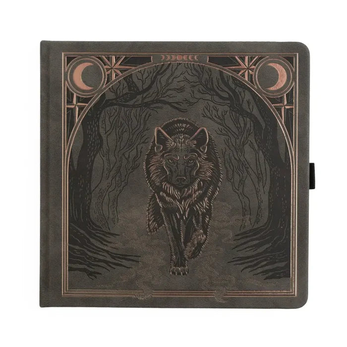Wolf in the Night | Notebook - 8x8: 160 Pages / White Dot