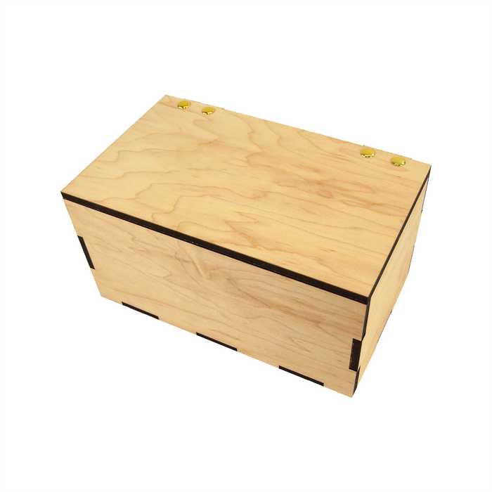 Wooden Maple Rocks Glass Gift Box