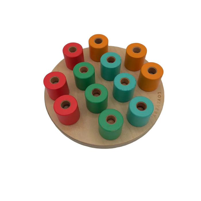 Wooden Stacking Pegboard